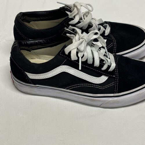 Vans Old Skool Low Top Shoes Mens Sz 4.5 Black White Skateboard Sneakers - Picture 3 of 7