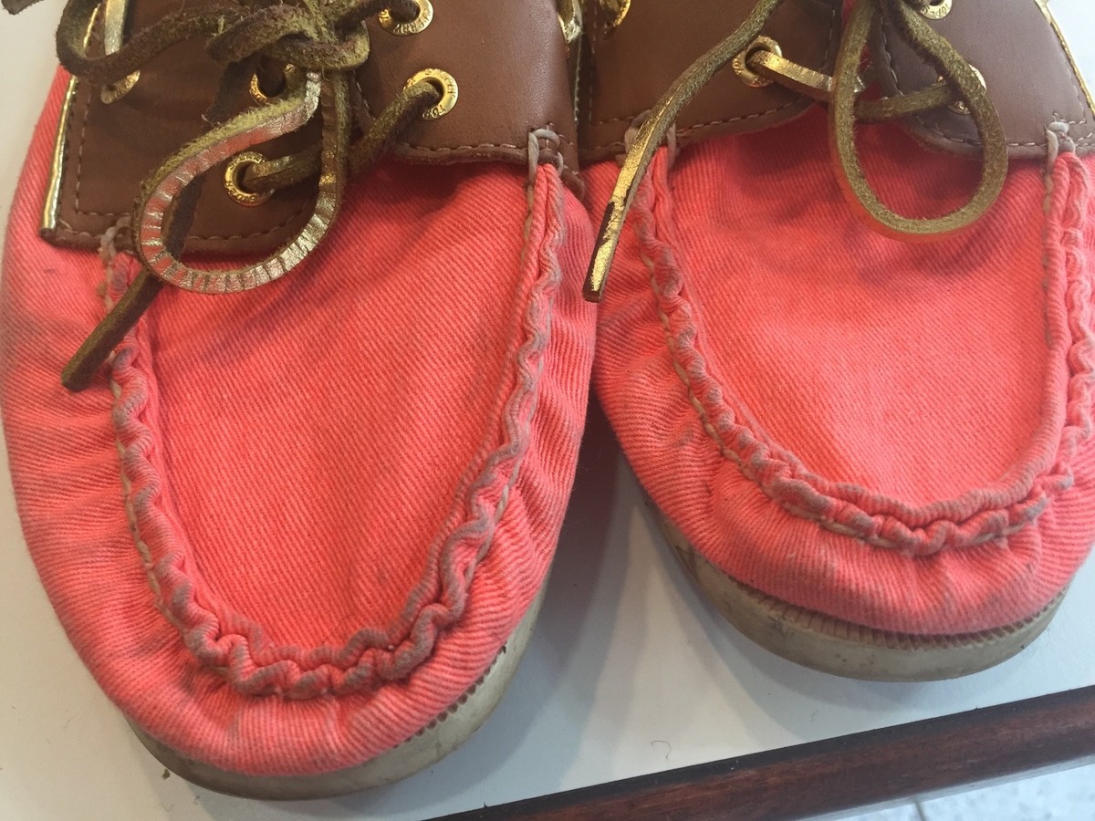 MILLY FOR Sperry Top-Sider Womens SZ 8.5 FABRIC Shoes NEON