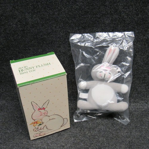 Mini juguete de peluche Avon Bunny 1985 5" de alto aún sellado nuevo en caja original - Imagen 1 de 4