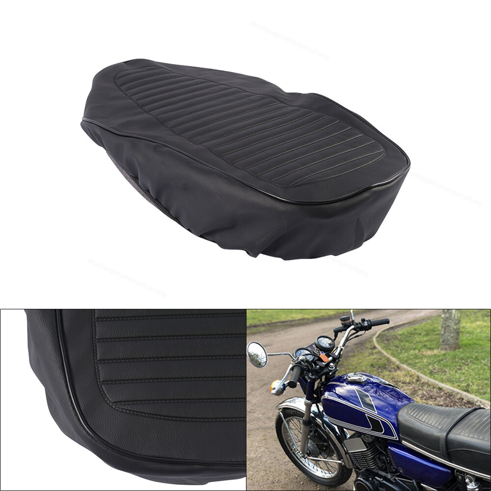 Yamaha RD350 1972-1975 Synthetic Leather Seat Cover Replacement with Secure Strap