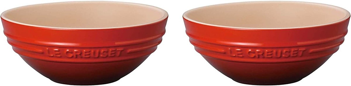 Le Creuset Bowl Multi Bowl 15 cm Cherry Red 2 Pieces Genuine