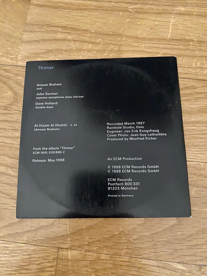 Anouar Brahem/ Surman/ Holland- Al Hizam al Dhahbi- ECM Promo 1-Track-MCD - Bild 2 von 2