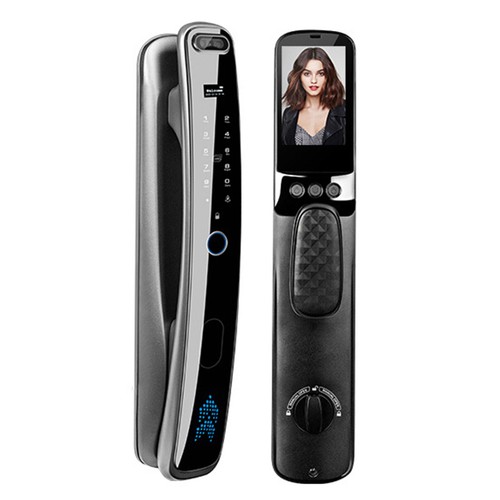 3D Face Recognition Unlock Digital Door Lock With Camera FIngerprint Password - Afbeelding 1 van 18