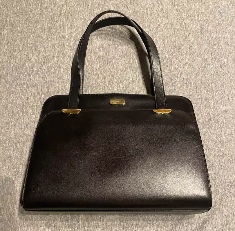 Sac à main Christian Dior logo CD cuir noir occasion