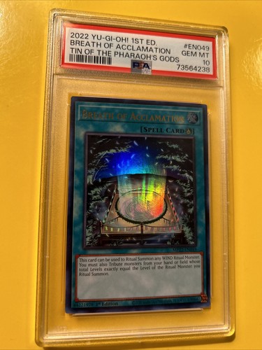 YuGiOh ALIENTO DE ACLAMACIÓN MP22-EN049🔥PSA 10 GEMAS🔥1ª EDICIÓN-2022 ULTRA RARO - Imagen 5 de 12