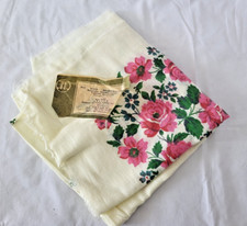 Vintage Scarf USSR cream sprinkle 1st grade size 83 x 83 cm with tag 4