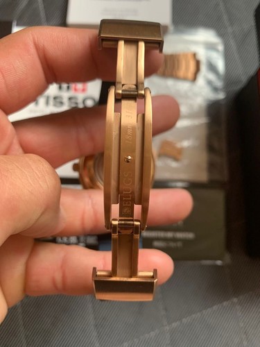 Tissot PRX Powermatic 80 Blue Dial Rose Gold Watch with Genuine Strap From Japan - Picture 6 of 6