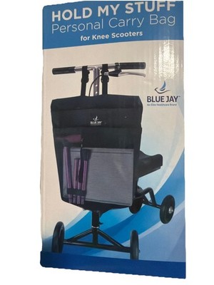 Hold My Stuff Personal Carry Bag For Knee Scooters Mobility Basket NEW, BLUE JAY