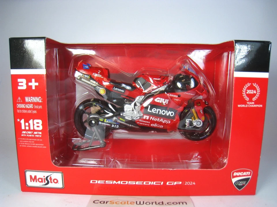 DUCATI DESMOSEDICI GP 2024 #23 ENEA BASTIANINI 1/18 MAISTO - Imagen 4 de 4