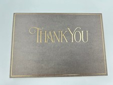 Hallmark Thank You Card Gold Foil Elegant Modern Greeting Card USA