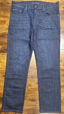 Mott & Bow Jeans Mens 33x30 Blue Straight Stretch Preppy Dark Wash Denim Ex Cond