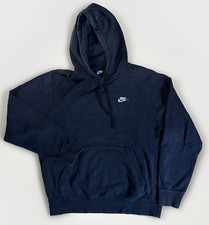 Vintage Nike Black Tag Medium Hoodie Sportswear Club Distressed Pullover Black