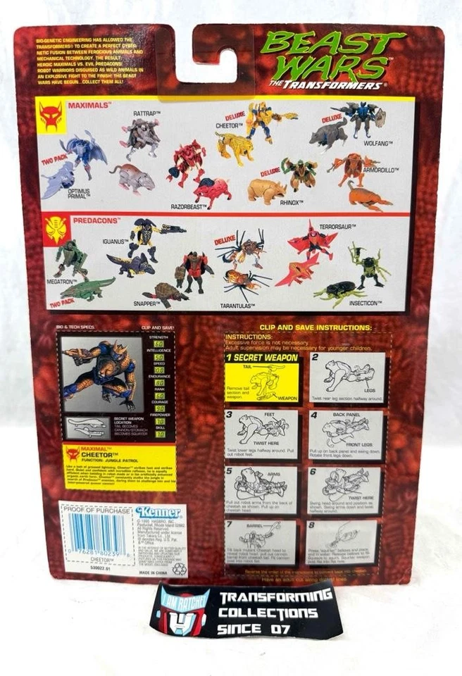 Transformers Beast Wars 1995 Deluxe Cheetor MOSC - Image 2 of 2