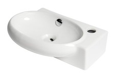 ALFI brand ABC117 16-3/4" Oval Vitreous China Wall Mounted - White