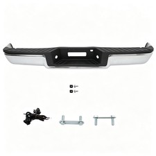 Chrome Rear Steel Bumper Assembly For Ford F150 2006-2008 Without Sensor Holes Chrome Rear Steel Bumper Assembly For Ford F150 2006-2008 Without Sensor Holes
