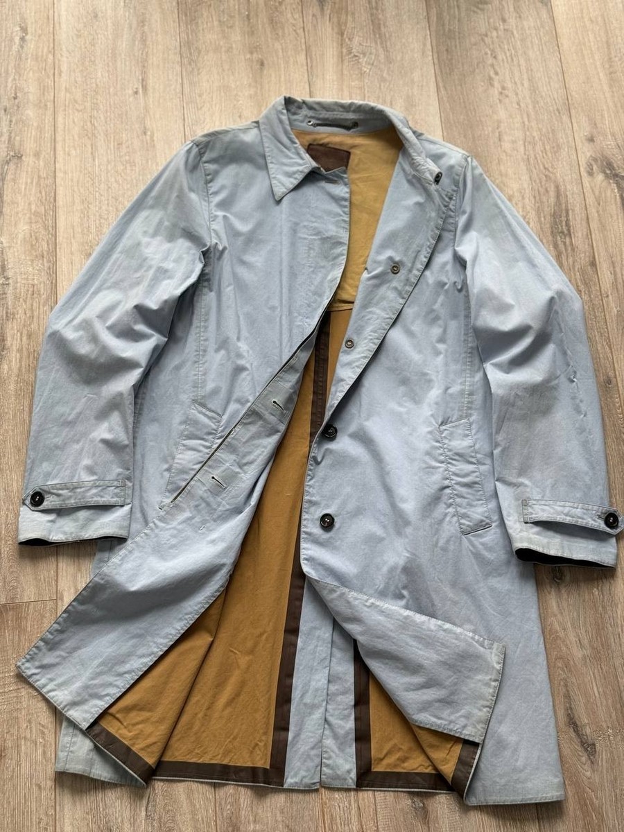 PRADA ネイビー 薄手コート 46　【6597ae85】 Prada Tranch coat Blue Mens 46 size waterproof Jacket