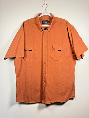 Vintage RedHead Bass Pro Fishing Shirt Orange XL 100% Cotton Gorpcore Outdoor