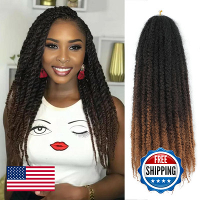 Marley Twist Braiding Hair 18 Inch Marley Hair Ombre Cuban Twist Hair 8 Packs Af