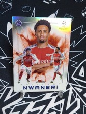Topps UCC Finest Ethan Nwaneri RC Soccer Card, Football Rookie, Used. rookie card picture