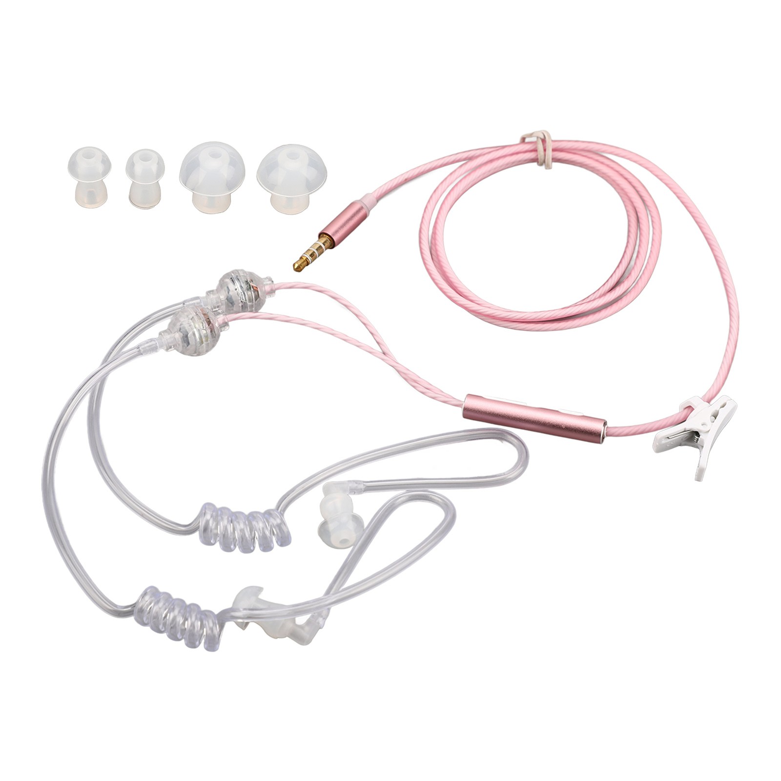 Tube Earbuds Noise Reduction Binaural 3.5mm Tube Headsets For Laptops