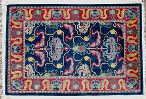 BAKSHAISH traditional Tibetan Rug 6’2”x9’5” William Morris Design vintage