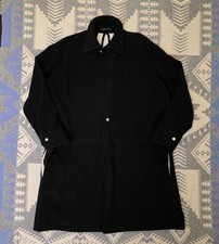 Yohji Yamamoto Womens Black Wool Open Back Dr...