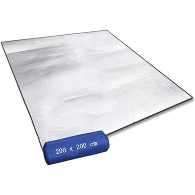 Thermomatte für Camping, Aluminiumfolie, Ultraleichte Silberfarbe, Schlafmatte
