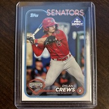 2024 Topps Pro Debut DYLAN CREWS No. PD-128 Nationals! (Senators Uniform)