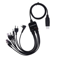 8in1 USB Programming Cable Cord With CD For Baofeng Motorola Kenwood HYT Radio A