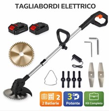 Decespugliatore Doppia  Batteria 48 V Tagliabordi  Elettrico 1200W Tagliaerba