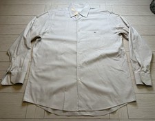 Lacoste VTG Made In France Men Button Down Sz 44 Cream Long Sleeve NWOT Shirt