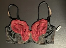 Adore Me Unlined Balconette Bra Jet Black AFF-BR-04264-BAL Size 40G - NWT