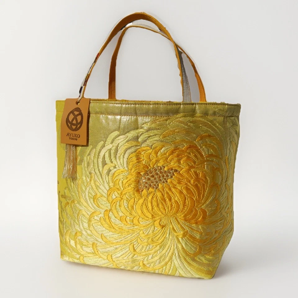 Bolsa Obi Kimono 100% Seda Única – Bolsa Tote Artesanal Japonesa Upcycled - Imagem 3 de 4