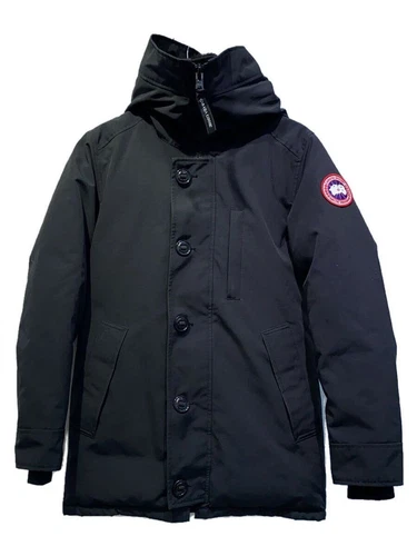 Piumino CANADA GOOSE Jasper felpa con cappuccio XS nylon nero 3438JM pelliccia mancante