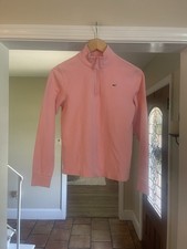 Vineyard Vines Girls Pink Saltwater Quarter Zip Pullover Size L 16 Blue Whale