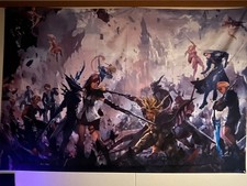 Fantasy battle scene tapestry large format