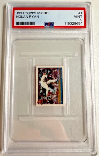 1991 Topps Micro Nolan Ryan #1 PSA 9 Mint Hall of Famer – Texas Rangers