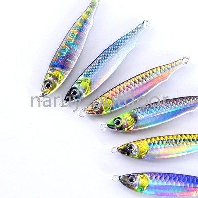 6 Stück Micro Butterfly Slow Fall Metall Jig Angelköder Schnapper Barsch...