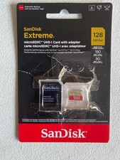 SanDisk 128GB Extreme microSDXC UHS-I Memory Card with Adapter