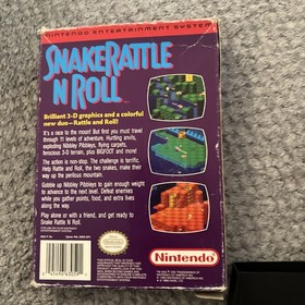 1991 Snake Rattle 'n' Roll Nintendo NES.  W Sleeve.  Missing Manual