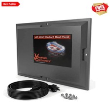 Radiant Heat Panels 40W- Reptile Heater Thermostat Excluded, Easy Mounting S...