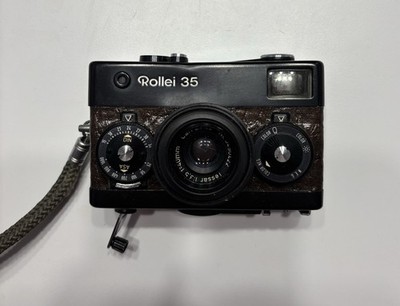 Rollei 35 Black Zeiss Tessar  Brown Leather Mint