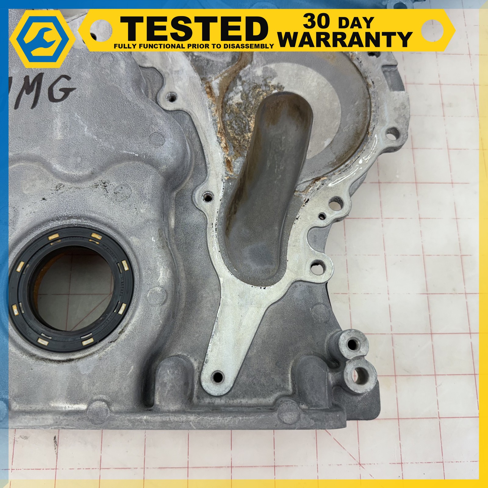 14-17 MASERATI GHIBLI 3.0L F160 engine TIMING CHAIN COVER OEM