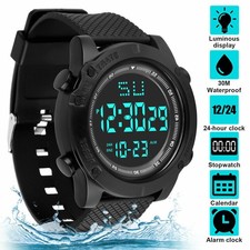 Orologio Sportivo Digitale Uomo Schermo LED Large Orologi da Polso Impermeabili
