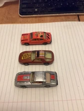 3 vintage Yatming made in Thailand Vehicles.Sweet Trans Am,Porsche,Citation Nice