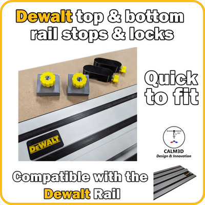 Dewalt kompatible Führungsschiene Grenzstopps & Stoßstangen - Doppelset - INKL. P & P