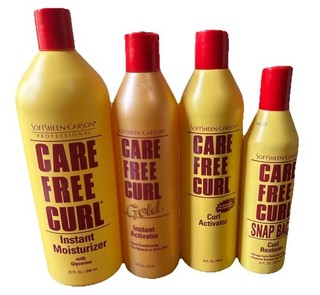 SoftSheen Carson Care Free Curl 4 Bottle Set — Snap Back 8oz Half Full 3 Full