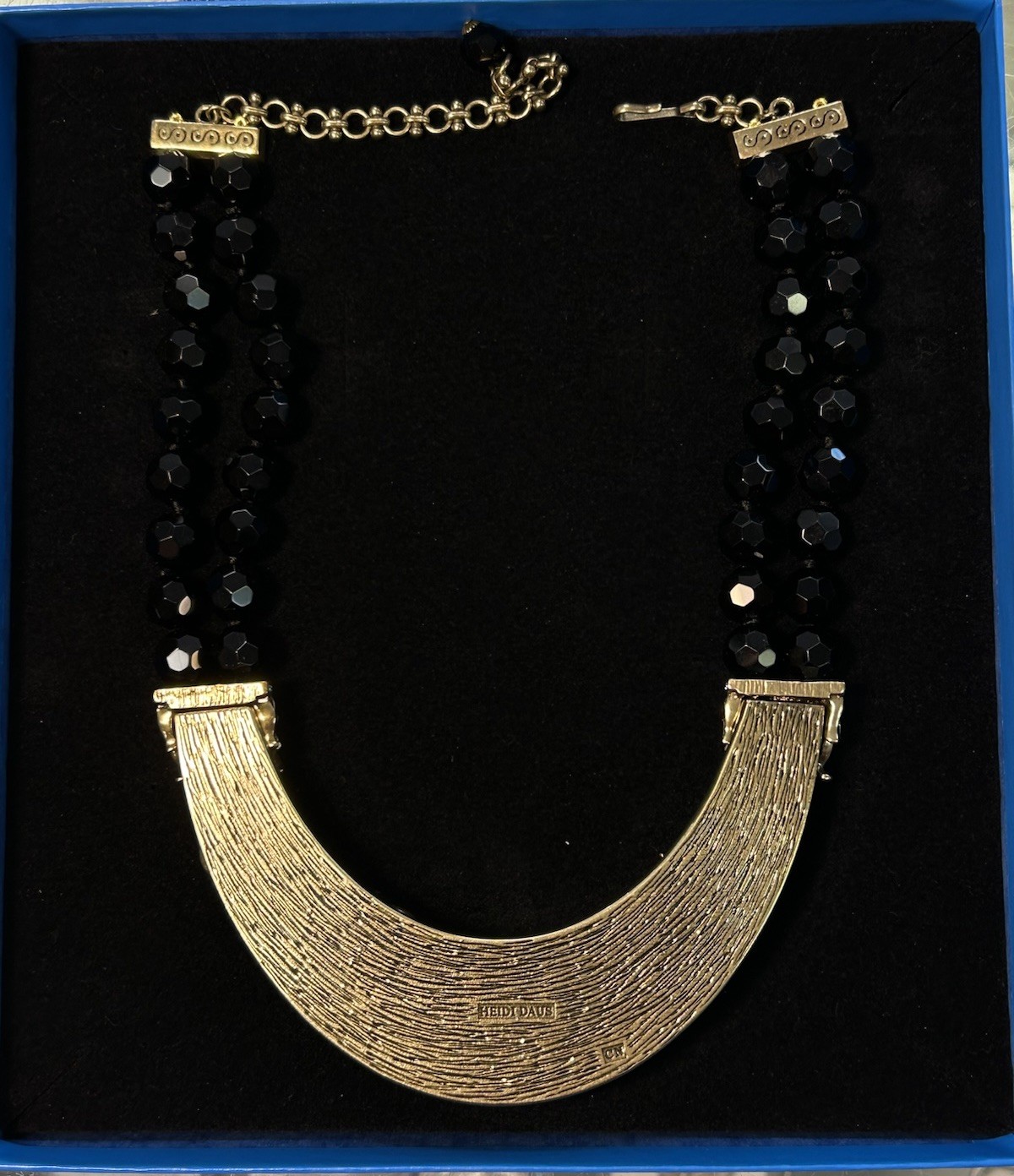Heidi Daus Dramatic Black Bead Statement Necklace… - image 3