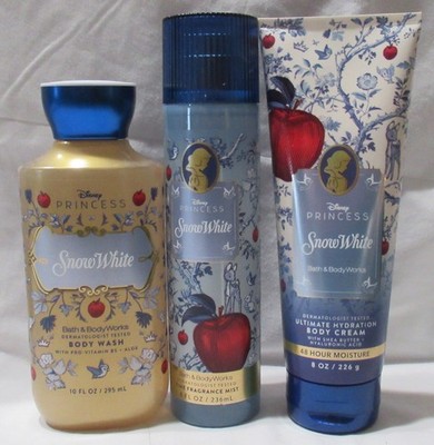 Bath & Body Works Wash Cream Fragrance Mist Lot Set 3 Disney Princess SNOW WHITE