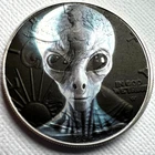 Extra Terrestrial -UFO - Alien American Silver Eagle 1oz .999 Silver Dollar Coin